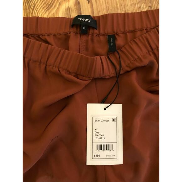 Theory Women's Slim Cargo Clay Flat Twill Pants L0209213 Size XL $295 NWT - Picture 11 of 16